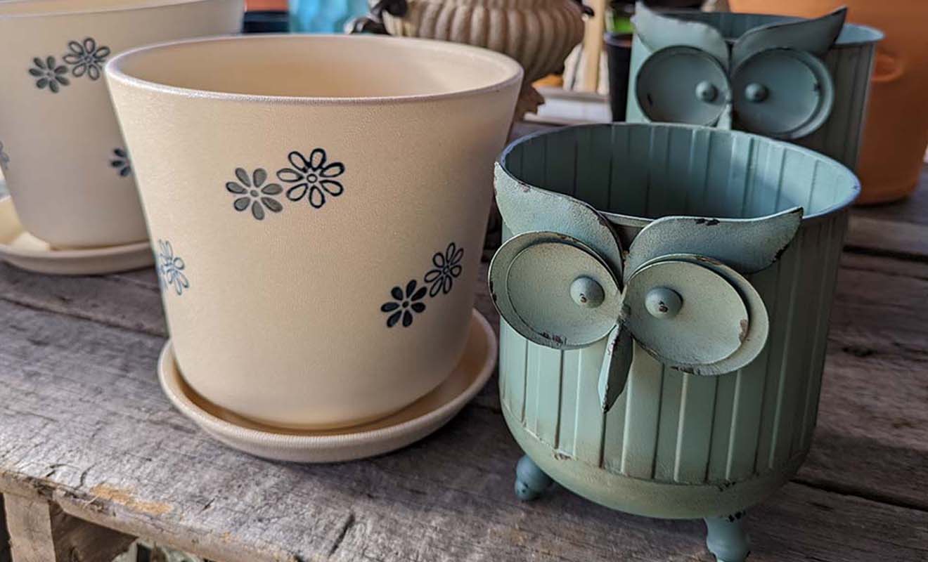 A few antique pots